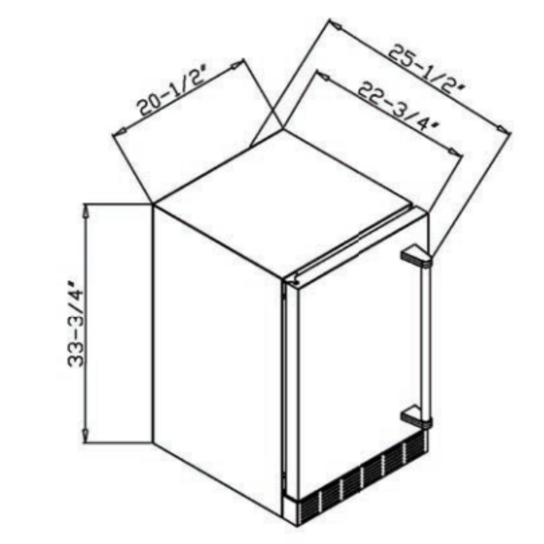 21" COYOTE Outdoor Refrigerator Right/Left Hinge - CBIR-R/L