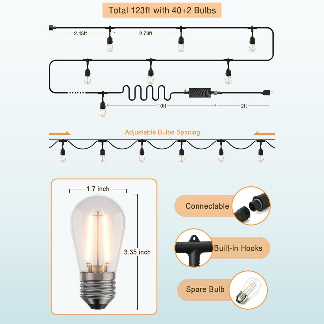 Lighting fixture with bulb and installation diagram on a light blue background