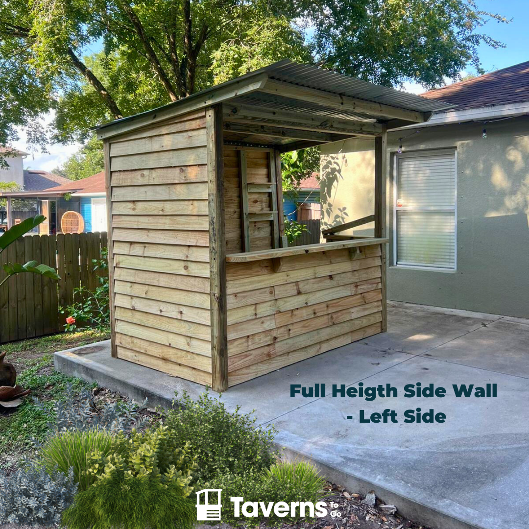 Full-Height Side Wall for Temple Bar, Castlebar, Dunbar or 7-Up - Taverns-To-Go