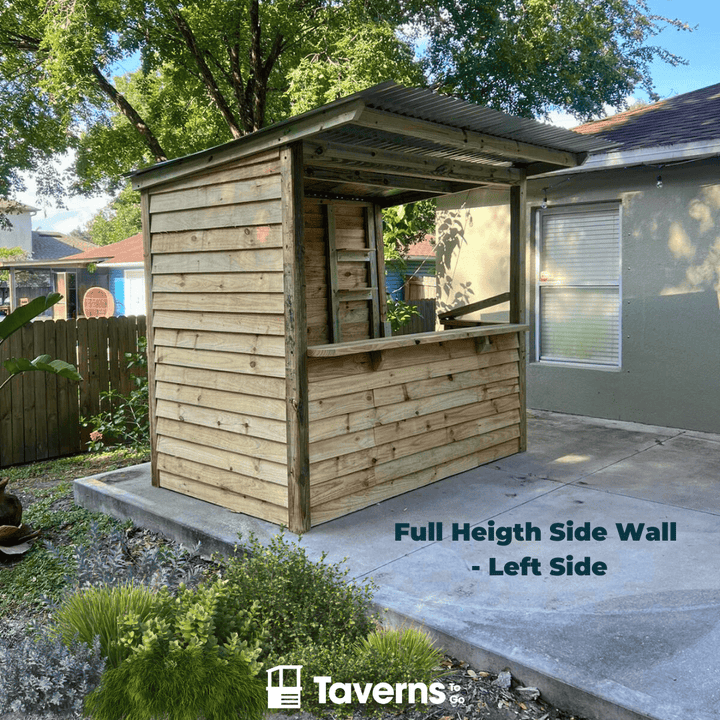 Full-Height Side Wall for Temple Bar, Castlebar, Dunbar or 7-Up - Taverns-To-Go