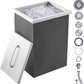 Drop-in Ice Chest, Stainless Steel Commercial Ice Bin with Cover, 40 qt Outdoor Kitchen Ice Bar, Drain-Pipe and Drain Plug Included