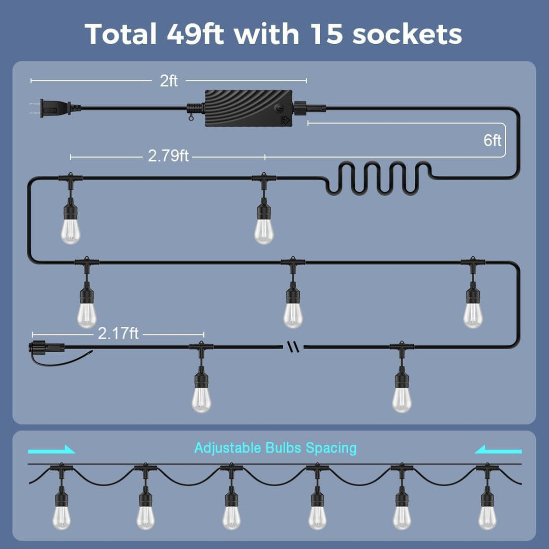 Diagram of a black light fixture with adjustable bulbs spacing on a blue background