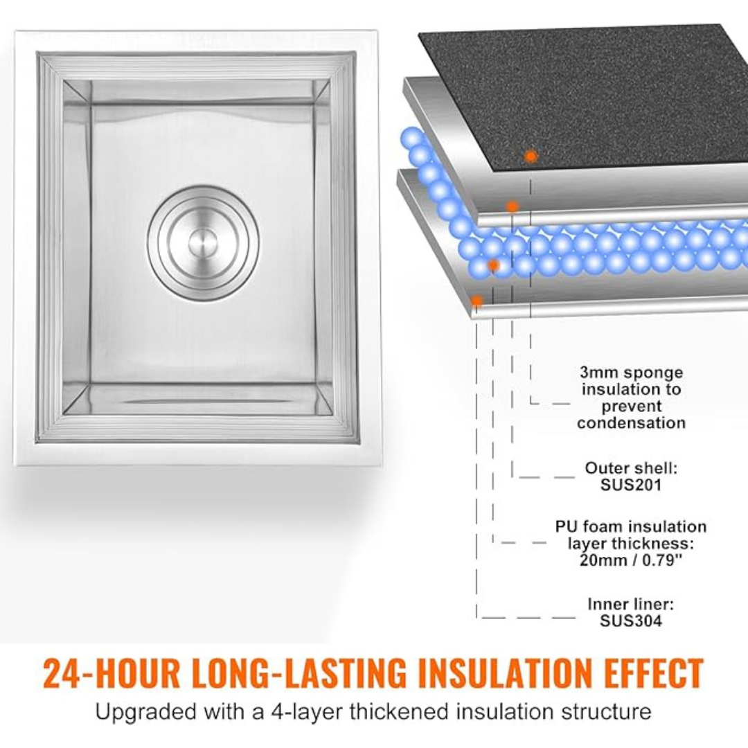 Illustration of a ceiling vent with insulation details and text about insulation effect.