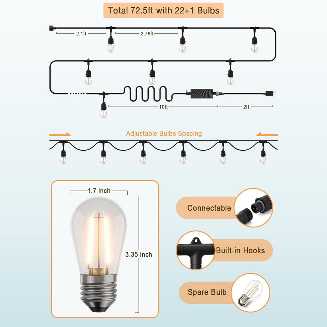 Lighting fixture with bulb and features on a light blue background