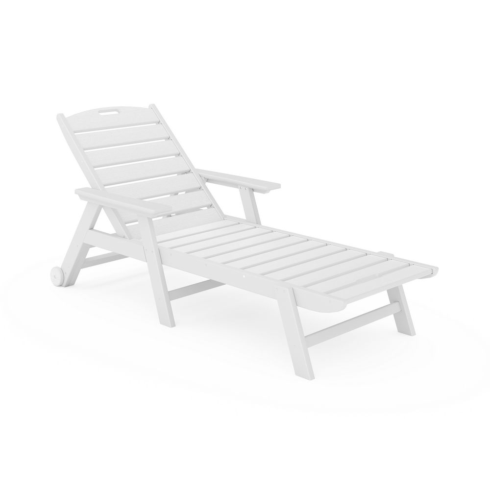 White Flat Chaise Lounge