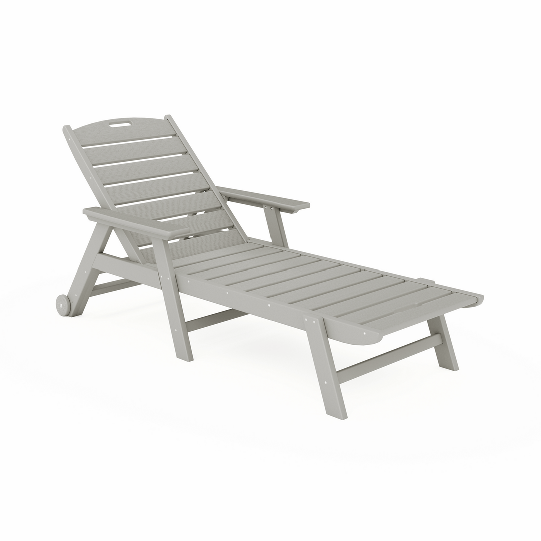 Gray Flat Chaise Lounge
