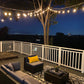 SL101 3000K Warm White LED Low Voltage Bistro String Lights 48 FT Outdoor Weatherproof 12V Edison Bulbs
