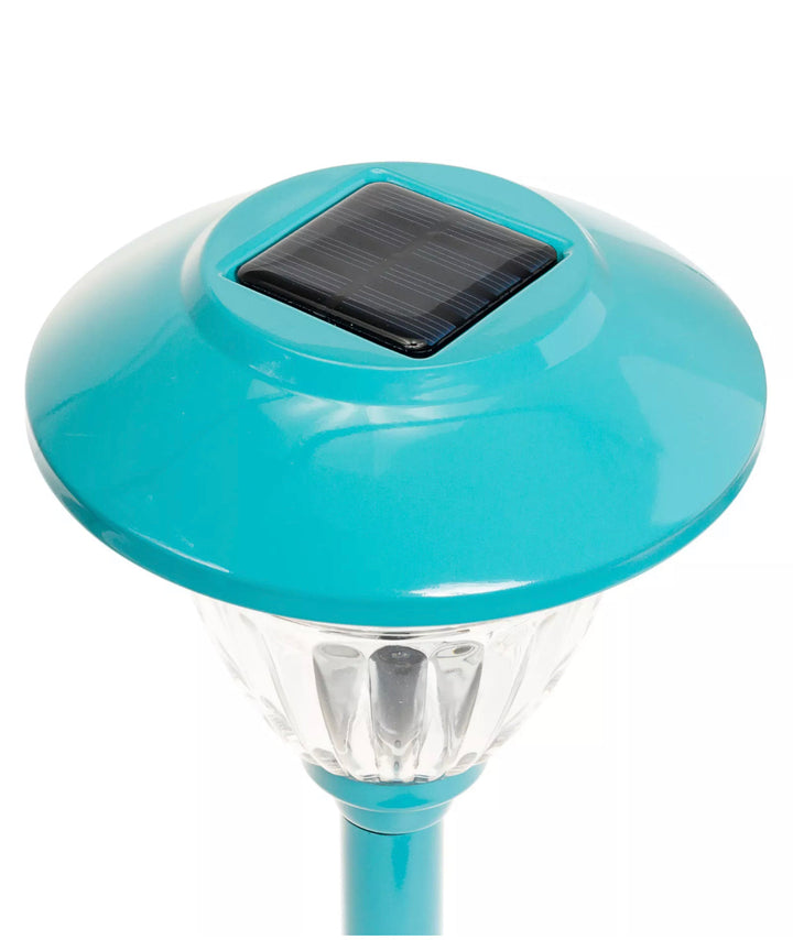 10 Pack Solar Pathway LED Lights Outdoor-Stainless Steel (Turquoise) - Taverns To Go