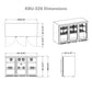 53" KINGS BOTTLE Solid 3-Door Outdoor Beverage Drinks Cooler