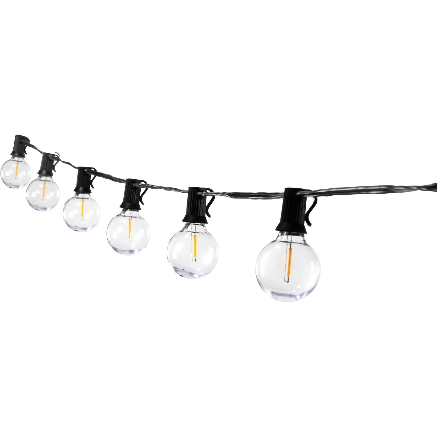 25' LED G40 Bistro String Lights - 25 Bulbs - Black
