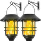 2 Pack Solar Hanging Lanterns, Wall/Porch Lights 15 Lumen Heavy Glass & Stainless