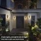 2 Pack Solar Hanging Lanterns, Wall/Porch Lights 15 Lumen Heavy Glass & Stainless