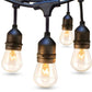 24Ft Plug-In LED Outdoor String Lights Waterproof Dimmable 2W Vintage Edison Bulbs