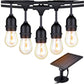 27F Solar Powered String Lights Waterproof LED Hanging Edison Bulb Lights with 12 Bulbs