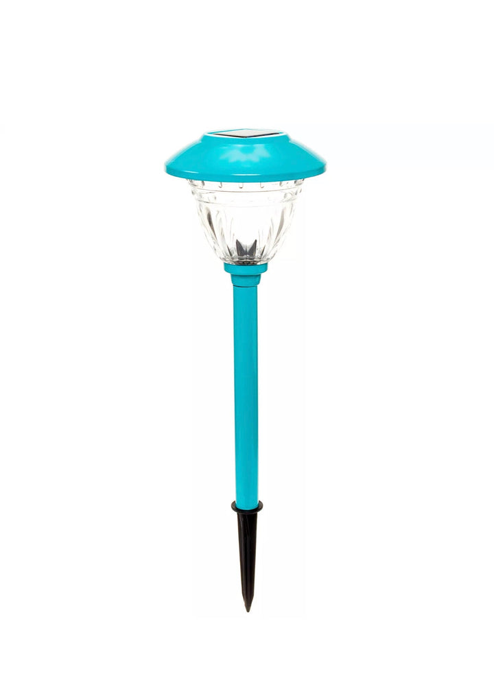 Solar Pathway LED Lights Outdoor-Stainless Steel (Turquoise) - Taverns To Go