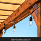 24Ft Plug-In LED Outdoor String Lights Waterproof Dimmable 2W Vintage Edison Bulbs