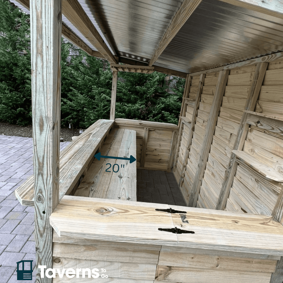 Upgrade interior countertop to 20" wide in lieu of 10" - Taverns-To-Go