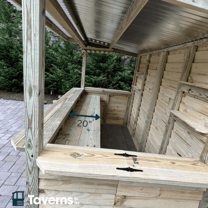 Upgrade interior countertop to 20" wide in lieu of 10" - Taverns-To-Go