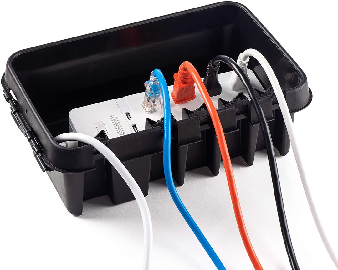 RESTMO Waterproof Electrical Connection Box – Outdoor Weatherproof Extension Cord Box, Green